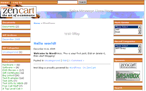 WordPress On ZenCart